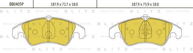 Колодки тормозные AUDI A4/A5 07- перед. (Blitz). Артикул BB0405P
