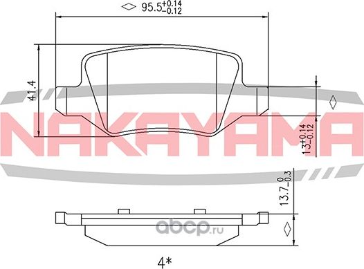 Колодки тормозные (Nakayama). Артикул HP8396NY