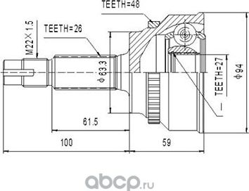 комплект ШРУСа (Dynamatrix-Korea). Артикул DCV859175
