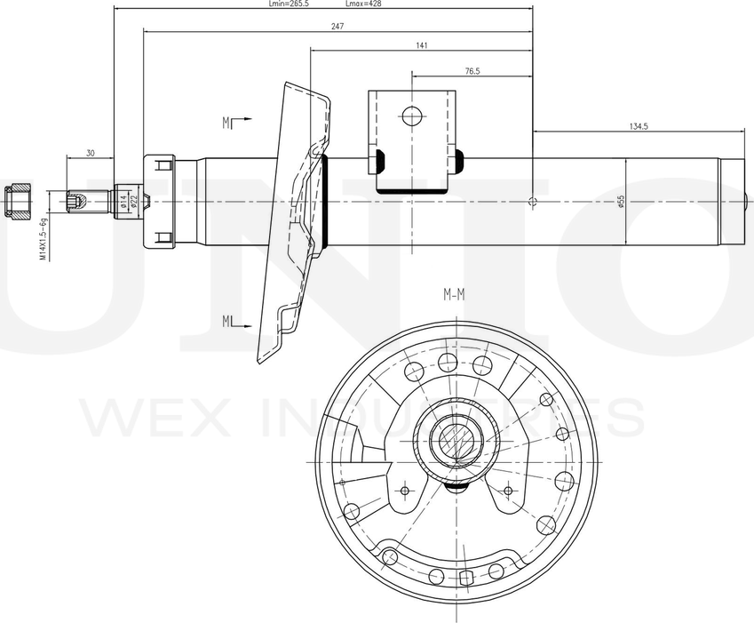 Амортизатор подвески (Unio). Артикул SAB-10280
