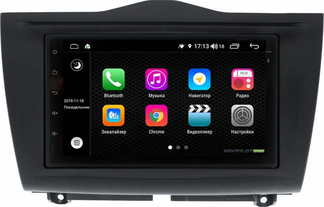 Установочный комплект: головное устройство NaviPilot 2DIN с экраном 7" FT Android 9, DSP, сенсорные кнопки для Lada Granta 2018-2026. Артикул NPD9L-WR-832-07 Granta 19