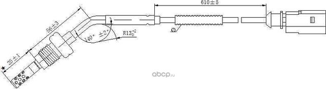 Датчик температуры выхлопных газов AUDI A3 (2006>) TT (1999>) SKODA OCTAVIA (97-11>) SUPERB(2008>) V (Magtechnic). Артикул mag0059og