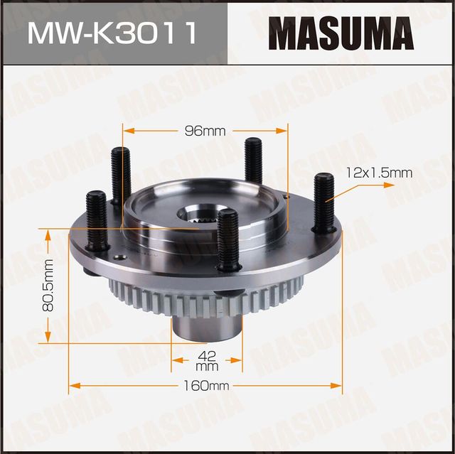 Ступичный узел MASUMA front KIA SORENTO I 02 Masuma. Артикул MWK3011