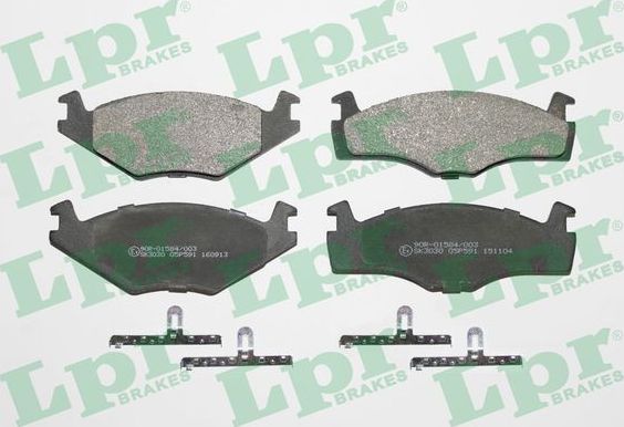 Тормозные колодки LPR передние для SEAT Ibiza II 1996-2002. Артикул 05P591