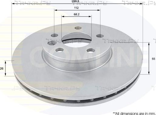 Тормозной диск Comline COATED. Артикул ADC1430V