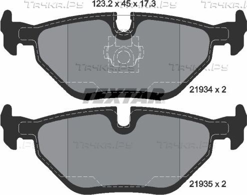 Тормозные колодки Textar epad задние для BMW Z1 1988-1991. Артикул 2193481