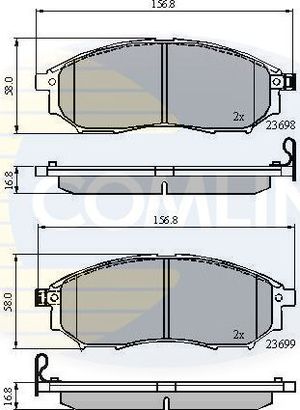 Тормозные колодки Comline Comline передние для Infiniti QX50 I 2013-2017. Артикул CBP31524