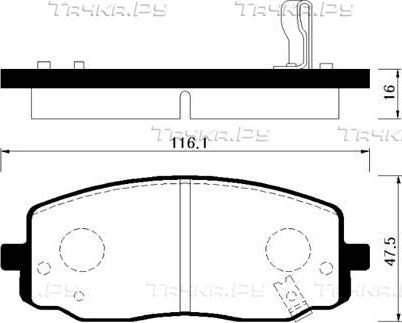 Тормозные колодки HSB передние для Hyundai i10 I 2008-2017. Артикул HP1025