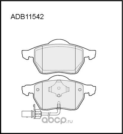 Колодки тормозные (Allied Nippon). Артикул ADB11542