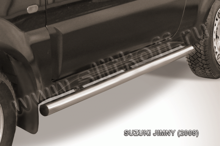 Пороги Slitkoff труба d57 для Suzuki Jimny III рестайлинг 2012-2018. Артикул SJ008