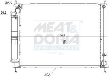 Радиатор кондиционера (конденсатор) Meat & Doria для Renault Modus I 2004-2012. Артикул 991155