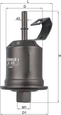 Топливный фильтр Mahle. Артикул KL 434