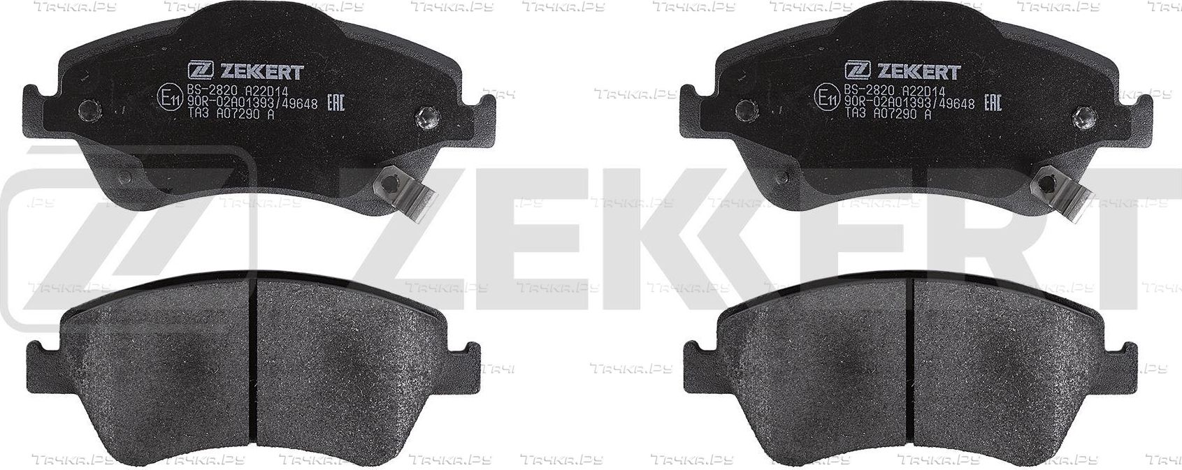 Тормозные колодки Zekkert передние для Toyota Corolla E140, E150 2006-2014. Артикул BS-2820
