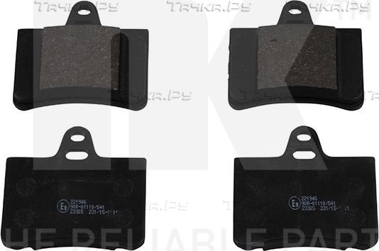 Тормозные колодки NK задние для Citroen C5 I 2001-2008. Артикул 221946
