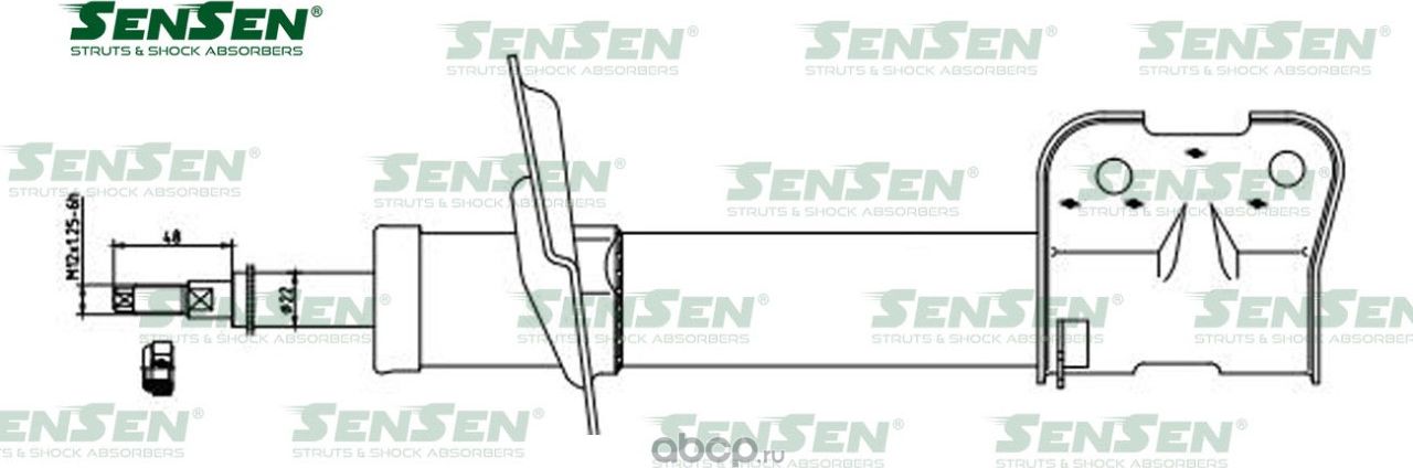АМОРТ. ПЕРЕД. ЛЕВ. ГАЗ HYUNDAI SANTA-FE 10-12 KIA SORENTO 11-13 2011-2 (Sensen). Артикул 42142198