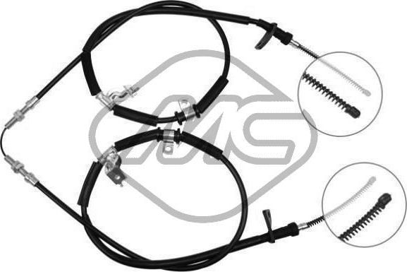 Трос ручника (тросик ручного тормоза) Metalcaucho. Артикул 80108