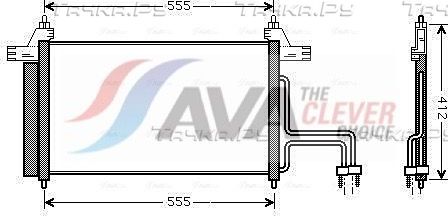 Радиатор кондиционера (конденсатор) AVA (алюминий). Артикул FT5253D