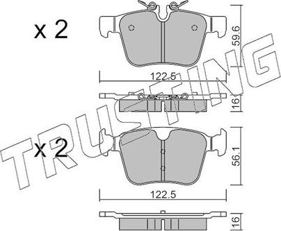 Тормозные колодки Trusting. Артикул 1122.0
