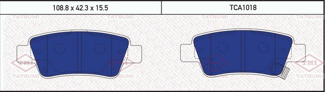 Колодки тормозные HONDA CR-V 07- задн. (Tatsumi). Артикул TCA1018