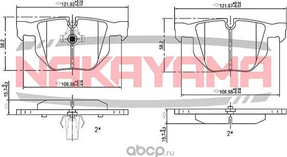 Колодки тормозные (Nakayama). Артикул HP8476NY