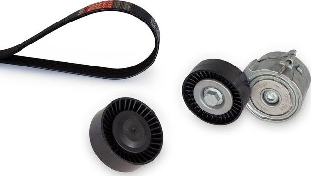 Приводной ремень поликлиновой с роликами (комплект) Gates Micro-V® для Audi A4 III (B7) 2005-2009. Артикул K016PK2413