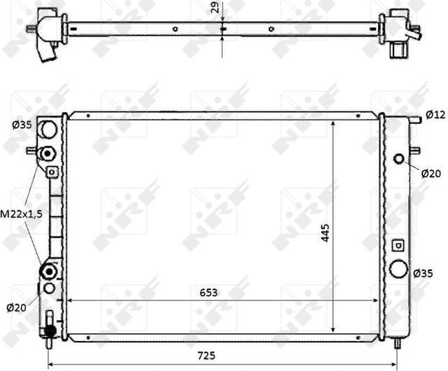 Радиатор охлаждения двигателя NRF EASY FIT для Opel Omega B 1994-2001. Артикул 53871