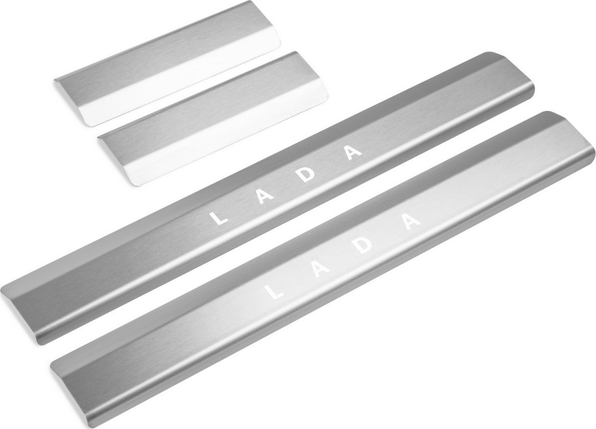 Накладки Rival на пороги (с надписью) для ВАЗ 2111 1997-2009. Артикул NP.6015.3