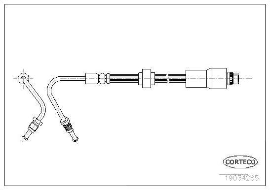 Тормозной шланг Corteco. Артикул 19034265