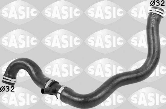 Патрубок радиатора (системы охлаждения) Sasic левый нижний для Citroen DS4 2011-2015. Артикул 3400257