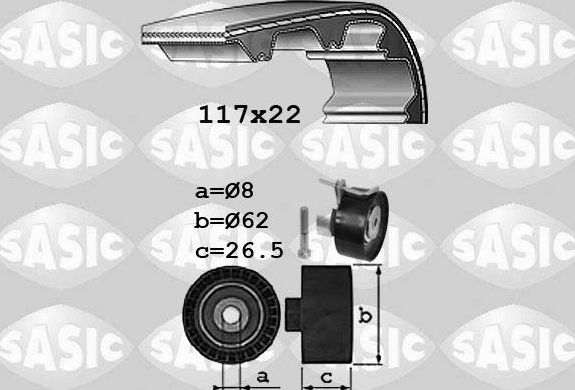Ремень ГРМ с роликами (комплект) Sasic. Артикул 1756069