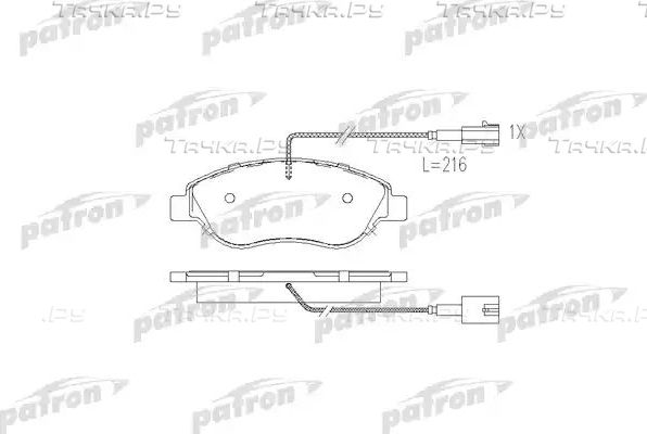 Тормозные колодки Patron. Артикул PBP1468