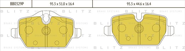 Колодки тормозные BMW 1 (E81/E87) 04- задн. (Blitz). Артикул BB0329P