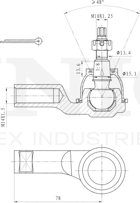 Наконечник рулевой тяги (Unio). Артикул SSP-10174