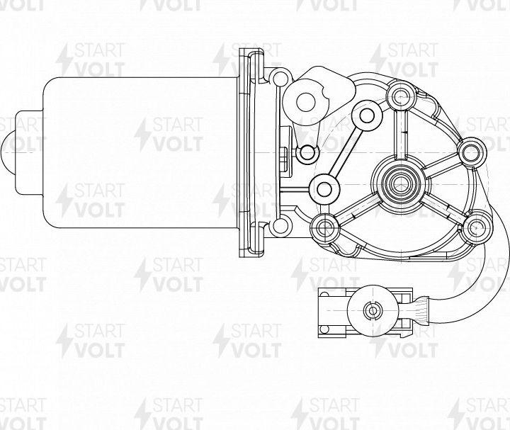 Мотор стеклоочистителя (моторчик дворников) StartVOLT. Артикул VWF 0908