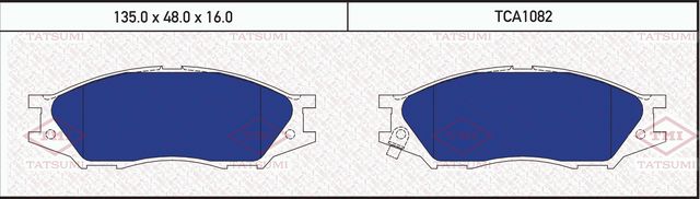 Колодки тормозные NISSAN ALMERA/SUNNY 99- перед. (Tatsumi). Артикул TCA1082