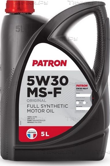 Масло моторное синтетическое (Patron). Артикул 5W30MSF5LORIGINAL