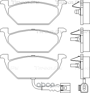 Тормозные колодки VAG передние для SEAT Leon I 1999-2006. Артикул 1K0698151F