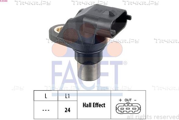 Датчик положения коленвала Facet Made in Italy - OE Equivalent для Ford Mondeo III 2003-2007. Артикул 9.0344