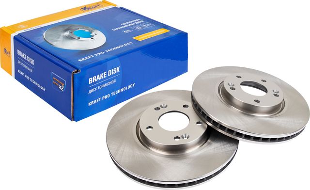 Диск тормозной передний (Kraft). Артикул KT016063