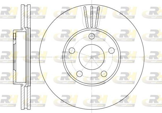 Тормозной диск RoadHouse передний для Volkswagen Passat B5 1996-2000. Артикул 6549.10