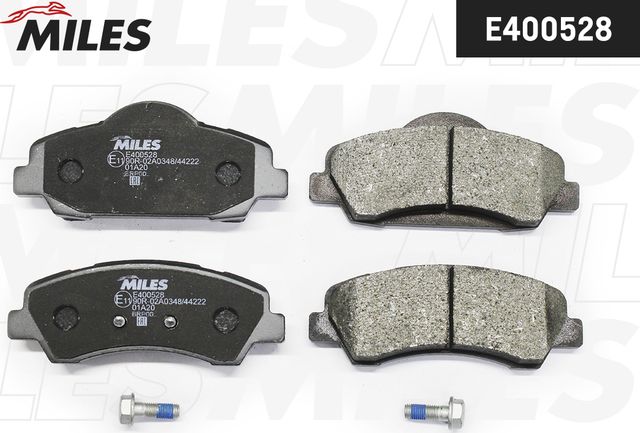 Тормозные колодки Miles (Low-Metallic) передние для Citroen C-Elysee I 2012-2026. Артикул E400528