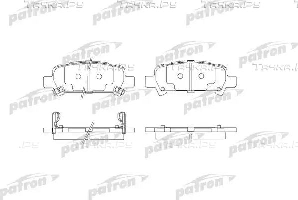 Тормозные колодки Patron задние для Subaru Legacy IV 2003-2009. Артикул PBP1333