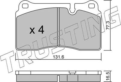 Тормозные колодки Trusting. Артикул 711.0