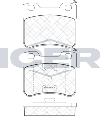 Тормозные колодки Icer для Citroen AX 1993-1996. Артикул 181150