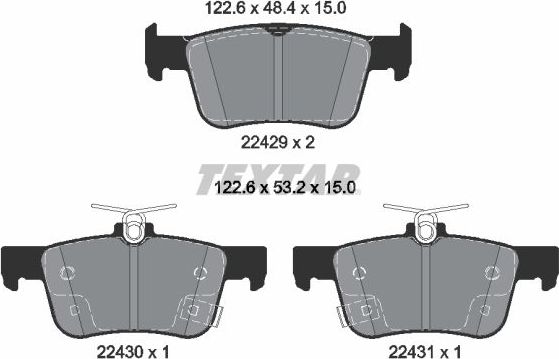 Тормозные колодки Textar Q+. Артикул 2242901
