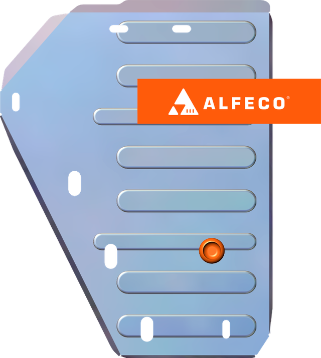 Защита алюминиевая Alfeco для бака (правый) Toyota Yaris 2019-2023. Артикул ALF.24.138 AL4