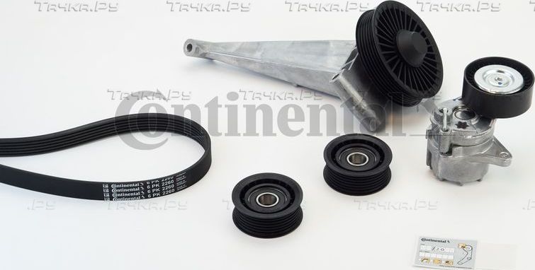 Приводной ремень поликлиновой с роликами (комплект) ContiTech для Mercedes-Benz Sprinter 906 2006-2026. Артикул 6PK2260K3