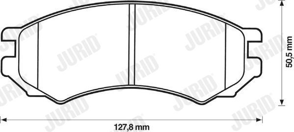 Тормозные колодки Jurid передние для Nissan Primera P11 1996-2002. Артикул 571400J