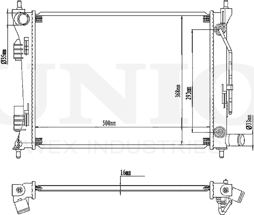 Радиатор двигателя (Unio). Артикул RAD-10026
