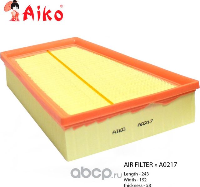 Фильтр воздушный RENAULT Kangoo, Megane, Scenic (2002-) (Aiko). Артикул A0217